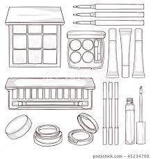 sketch set of makeup s stock