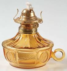 Coin Glass Amber Oil Courting Lamp