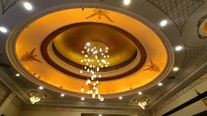 beautiful ceiling design and chandelier