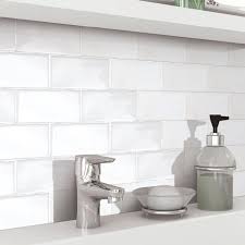Large White Bathroom Wall Tiles