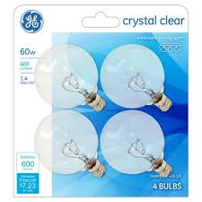 General Electric 60w 4pk G16 Incandescent Light Bulb White Clear Target