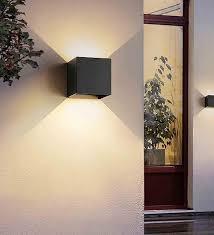 Cube Black Waterproof Wall Lamp By