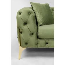 sofa bellissima 3 seater velvet green