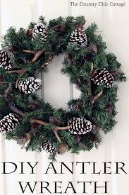 diy antler wreath in 10 minutes