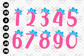 Birthday Numbers Bow Svg Cute Bow Graphic By 99 Siam Vector Creative Fabrica