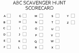 abc letter recognition scavenger hunt