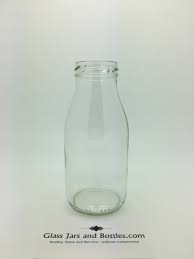 vintage mini glass milk bottle 250ml