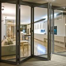 Tempered Glass Interior Bi Folding Doors