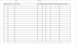Vehicle Check Out Sheet Template