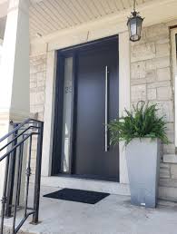Black Fiberglass Modern Door Toronto