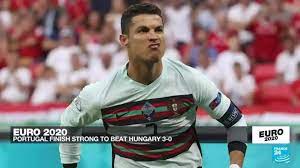 Ronaldo wins the ball on the left side of the area, he tries to cross but the ball hits the as things stand, germany is heading out of euro 2020. Euro 2020 Ronaldo Scores Twice As Holders Portugal Beat Hungary 3 0 France 24