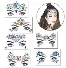 luminous face jewels makeup sticker