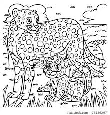 baby cheetah coloring page
