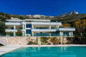 modern villa with panoramic sea views