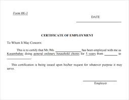 An employment application form can allow employers to come up with a more balanced judgement when looking at the potential of the candidates. Free 19 Sample Employment Certificate Templates In Pdf Psd