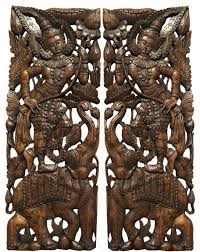 traditional lotus thai figure carved