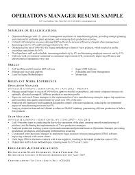 Resume format and cv format: Operations Manager Resume Sample Writing Tips Rc