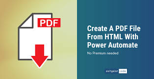 power automate create a pdf file from
