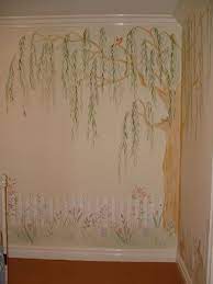 Willow Tree Painted Wall Tree Mural