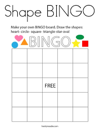 Halloween is just around the corner. Shape Bingo Coloring Page Twisty Noodle