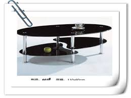 China Glass Coffee Table Oval Shape