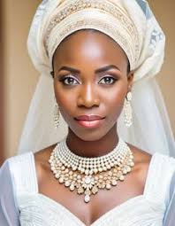 yoruba wedding attire for bride face