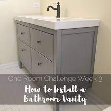 bathroom vanity install