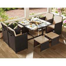 garden furniture set dining table and