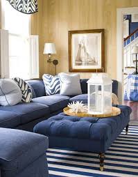 Navy Blue Sectional Sofa Cottage