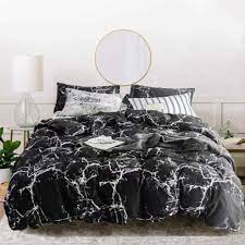 jumeey black marble comforter set queen