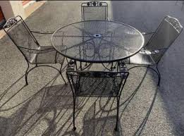 Gorgeous Wrought Iron Patio Set Table