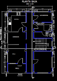 two y house 2d dwg plan for