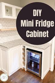 DIY Mini Fridge Cabinet: Corner Coffee and Wine Bar Make it with