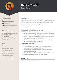 carpet cleaner resume exle free guide