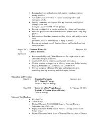 Physical Therapy Resume