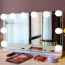 10pcs Led Makeup Comestic Mirror Light Kit With Dimmable Light Bulb Led Makeup Mirror Light Makeup Mirror Light Walmart Com Walmart Com