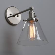 Sconce Funnel Cone Glass Lampshade