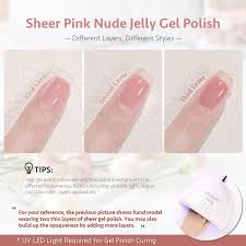 gaoy jelly pink gel nail polish