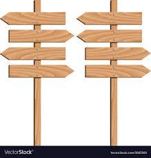 Wooden directional arrows