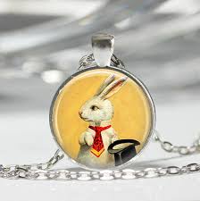 white rabbit necklace magician 039 s
