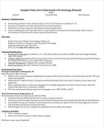 For an it consultant resume, it's important to hit on great customer service skills and vast technical knowledge as the applicant in the sample does. It Resume Format Template 11 Free Word Pdf Format Download Free Premium Templates