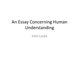 SparkNotes  Essay Concerning Human Understanding