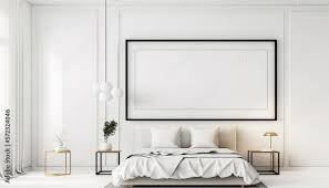 A Big Wall Art Frame Mockup With White