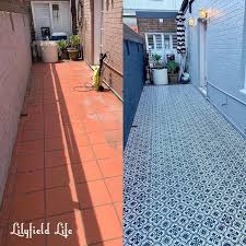 Outdoor Tiles Painted Patio Patio