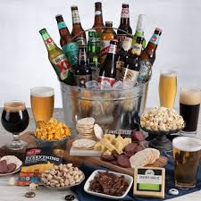 alcohol gift basket with beer by