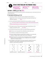 5 atomic structure and the periodic table