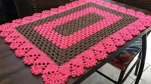 crochet rectangular rug for you home