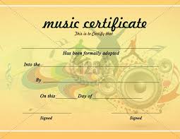 Beautiful Music Certificate Templates For Free Download Certificate