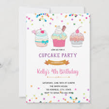 cupcake decorating party invitations