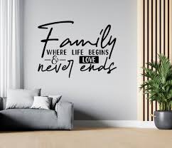 Home And Family Quote Family Wall Decor